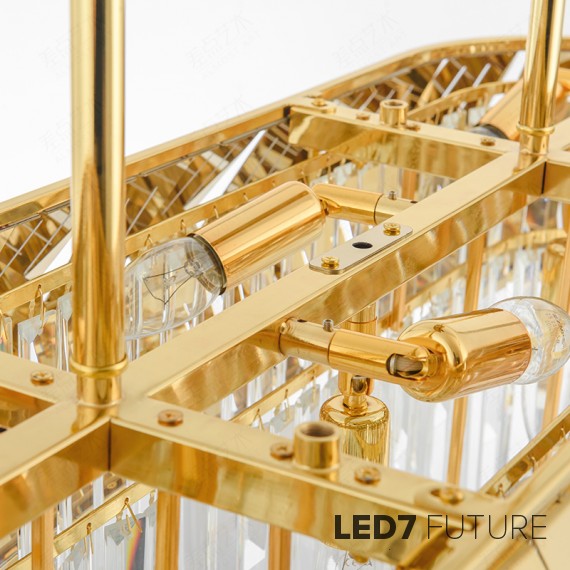 Ritz - Tech Gold Linear Chandelier